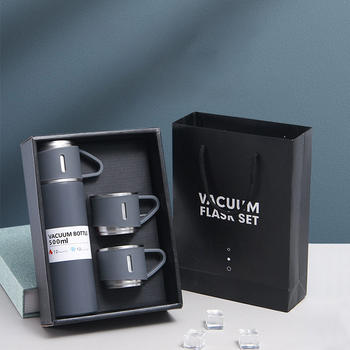 Flask with 3 Cups